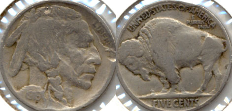 1916 Buffalo Nickel VG-8 e Rim Damage
