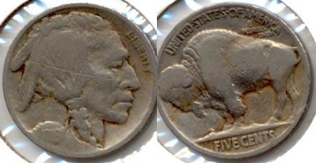 1916 Buffalo Nickel VG-8 h Scratch