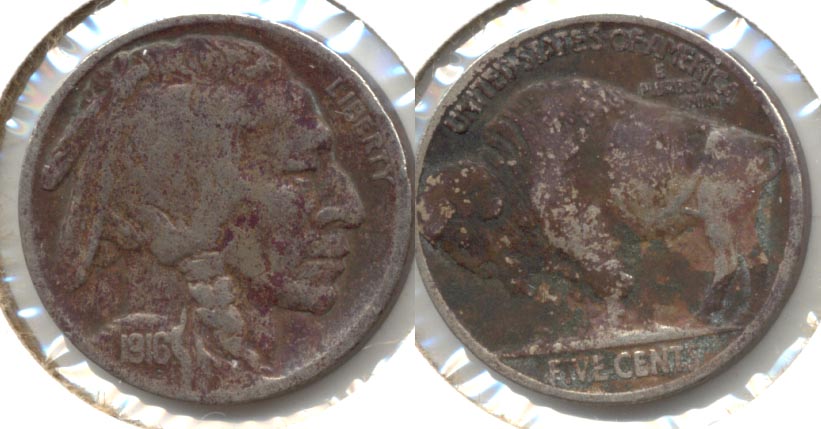1916 Buffalo Nickel VG-8 j Medium Dark