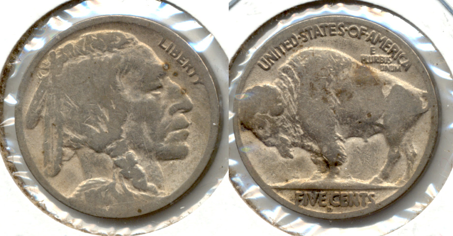 1917-D Buffalo Nickel AG-3 e Cleaned