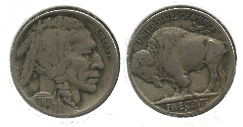 1917-D Buffalo Nickel Fine-12 #c