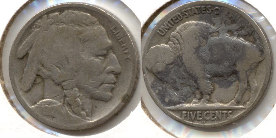 1917-D Buffalo Nickel Good-4 f Discolored Reverse