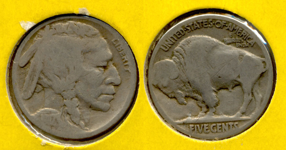 1917 Buffalo Nickel AG-3 v Reverse Scratch