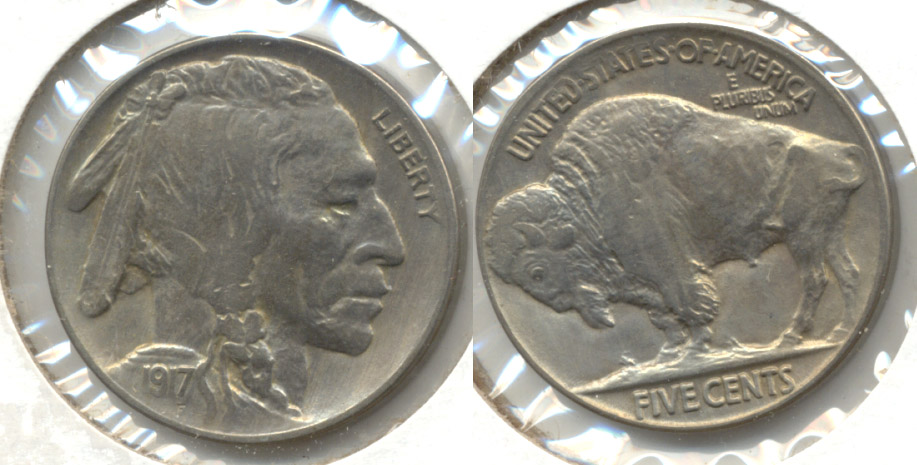 1917 Buffalo Nickel AU-50