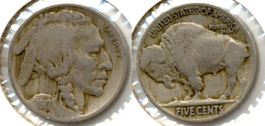 1917 Buffalo Nickel Fine-12 d