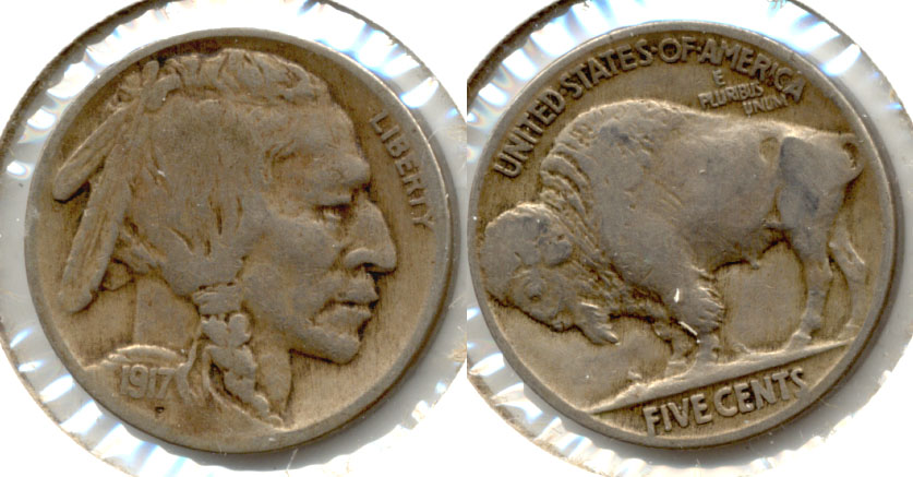 1917 Buffalo Nickel Fine-12 e