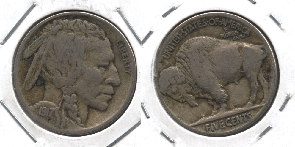 1917 Buffalo Nickel Fine-12 #w