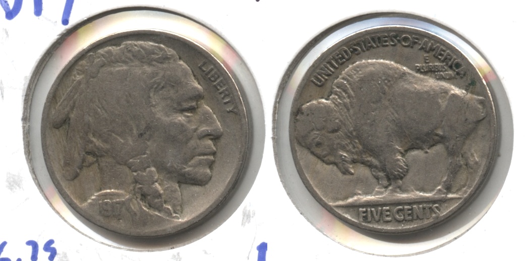 1917 Buffalo Nickel Fine-12 #x