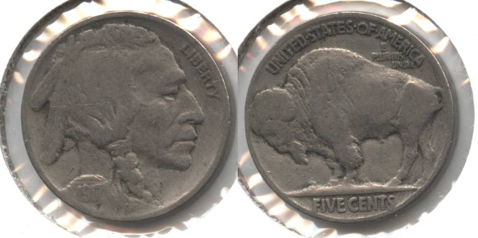1917 Buffalo Nickel Good-4 #ay