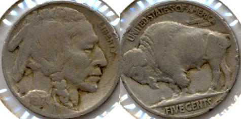 1917 Buffalo Nickel VG-8 a Tics