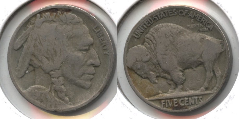 1917 Buffalo Nickel VG-8 #ac Off Color