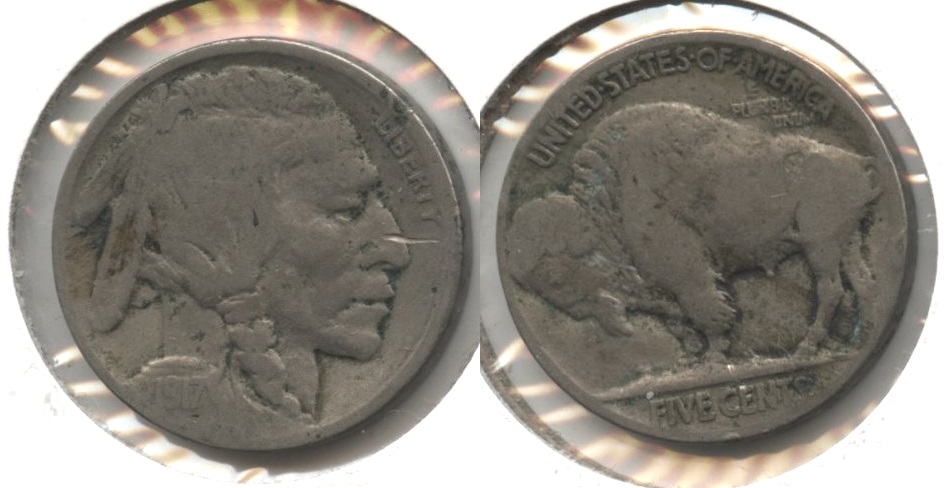 1917 Buffalo Nickel VG-8 #ak Obverse Scratch
