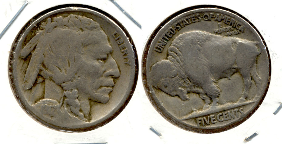 1917 Buffalo Nickel VG-8 k Reverse Scratch