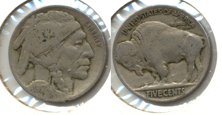 1917 Buffalo Nickel VG-8 n Obverse Scratch