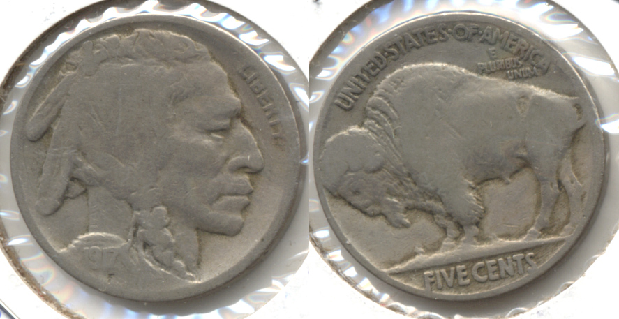 1917 Buffalo Nickel VG-8 w