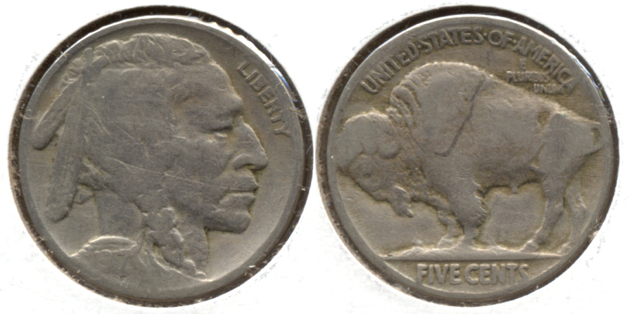 1917 Buffalo Nickel VG-8 x Reverse Scuff