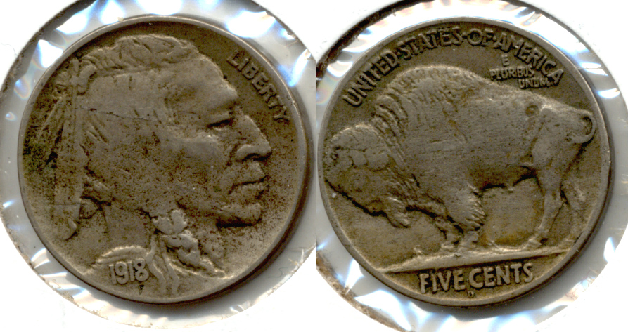 1918-D Buffalo Nickel Fine-15