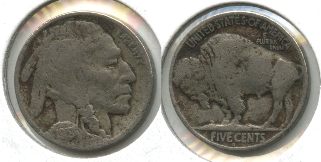 1918-D Buffalo Nickel VG-8 #d Lightly Porous