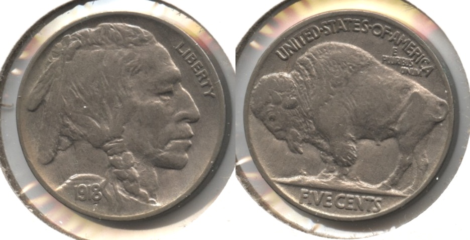 1918 Buffalo Nickel AU-50