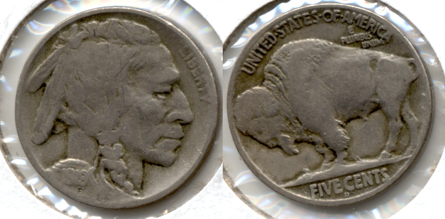 1919-D Buffalo Nickel VG-8 a