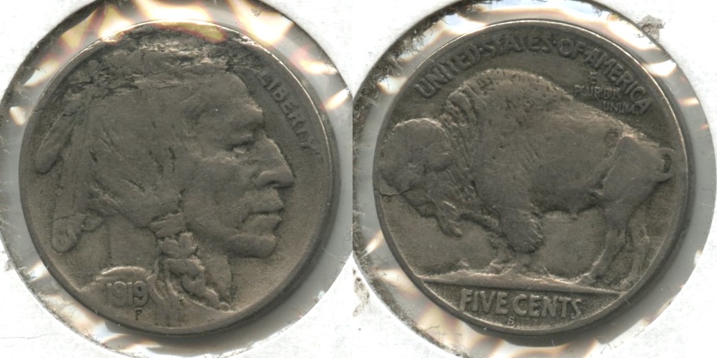 1919-S Buffalo Nickel Fine-12 #a Lamination