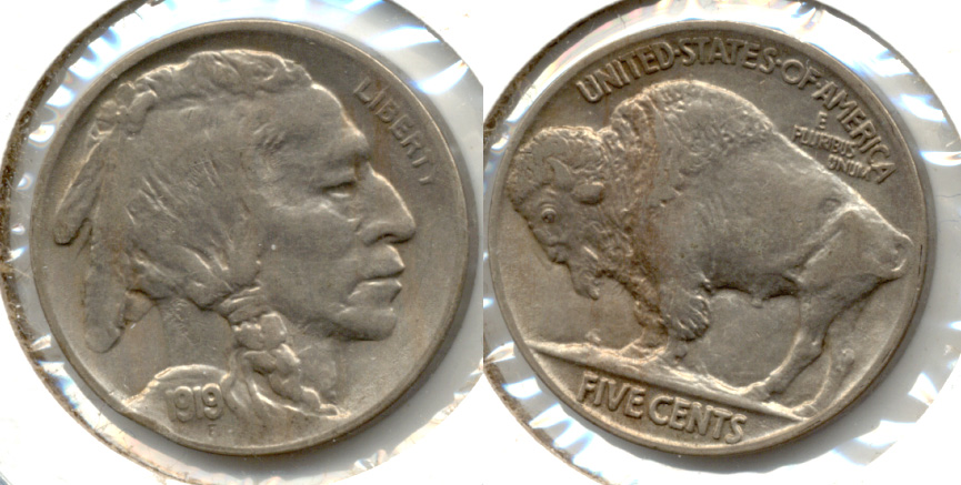 1919 Buffalo Nickel AU-50
