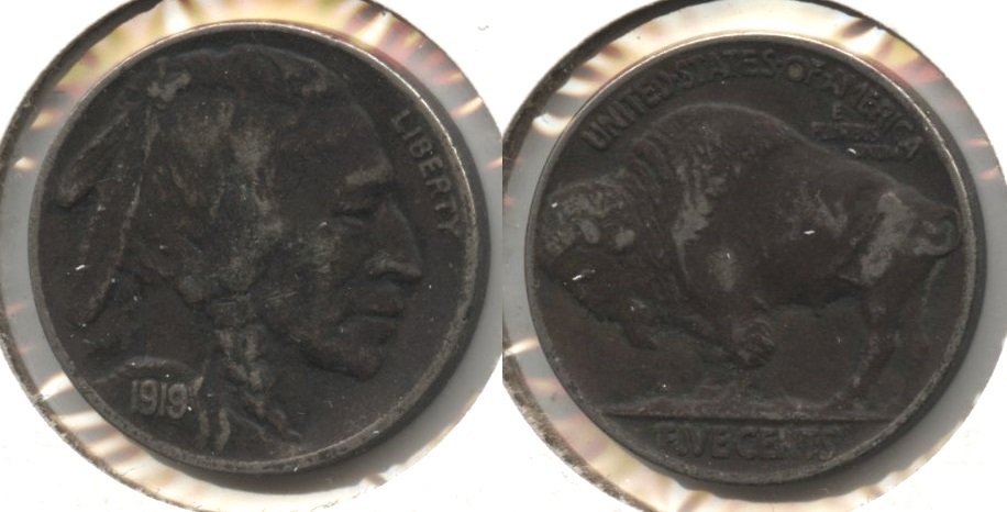 1919 Buffalo Nickel EF-40 #e Dark