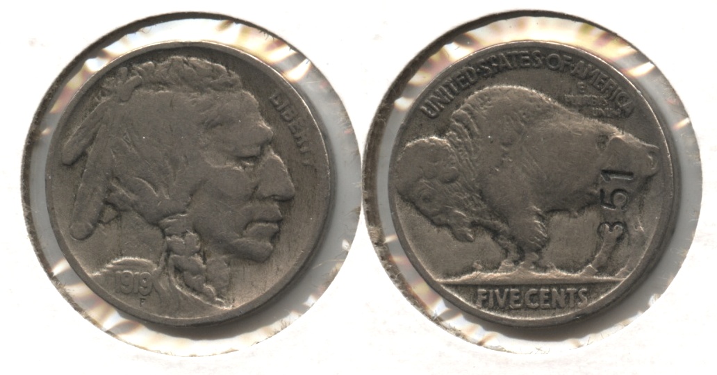 1919 Buffalo Nickel Fine-12 Counterpunch