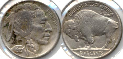 1919 Buffalo Nickel VF-20 Damaged