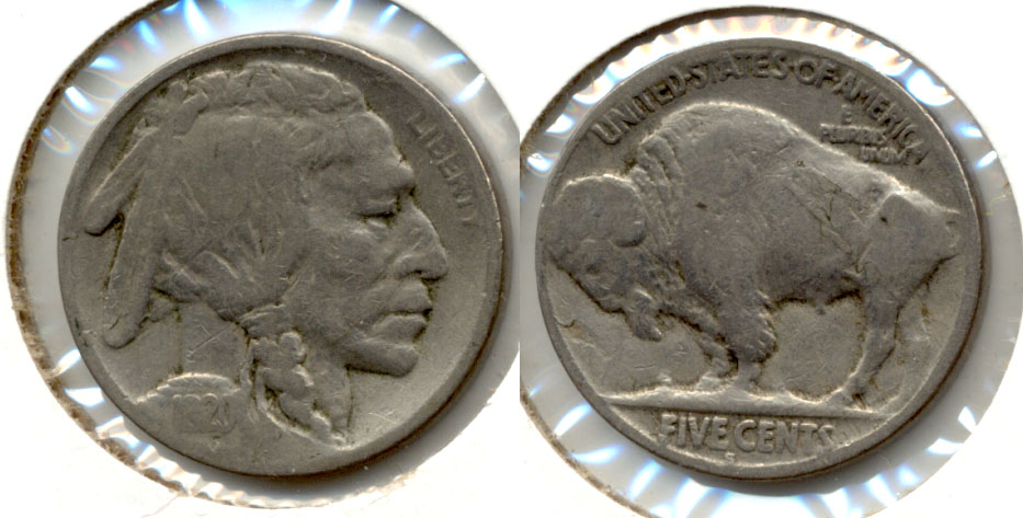 1920-S Buffalo Nickel AG-3 bc Reverse Lamination
