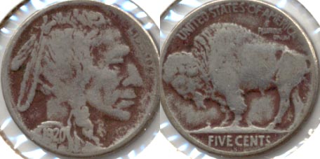 1920-S Buffalo Nickel Fine-12 Dark Fields