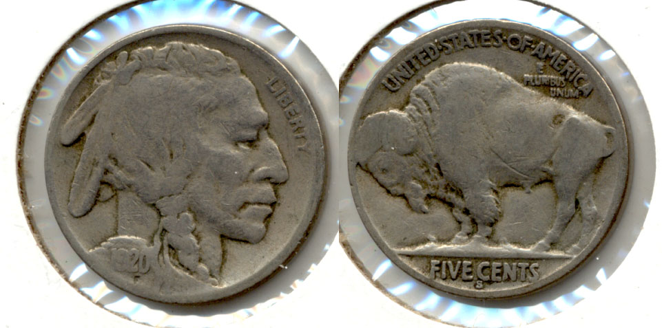 1920-S Buffalo Nickel Good-4 al