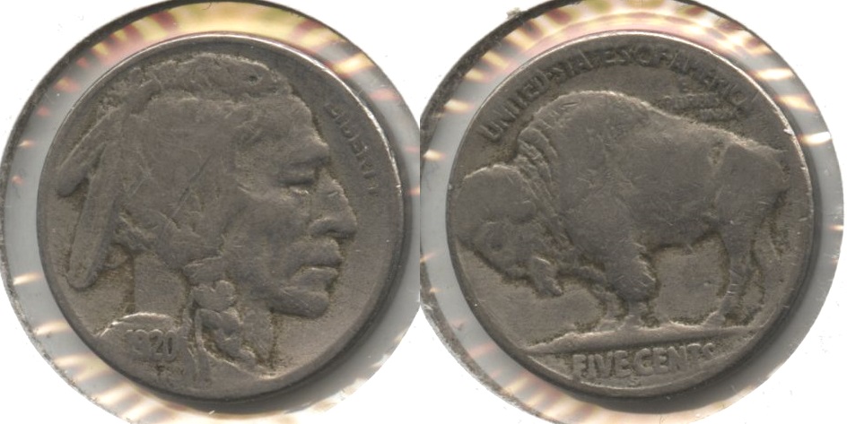 1920-S Buffalo Nickel Good-4 #be Obverse Scratch
