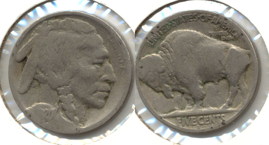 1920-S Buffalo Nickel Good-4 x