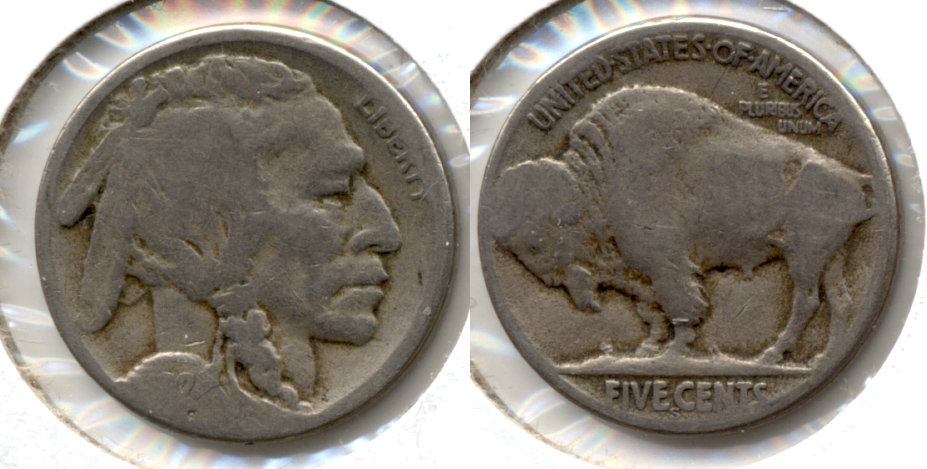 1924-S Buffalo Nickel About Good AG-3 g