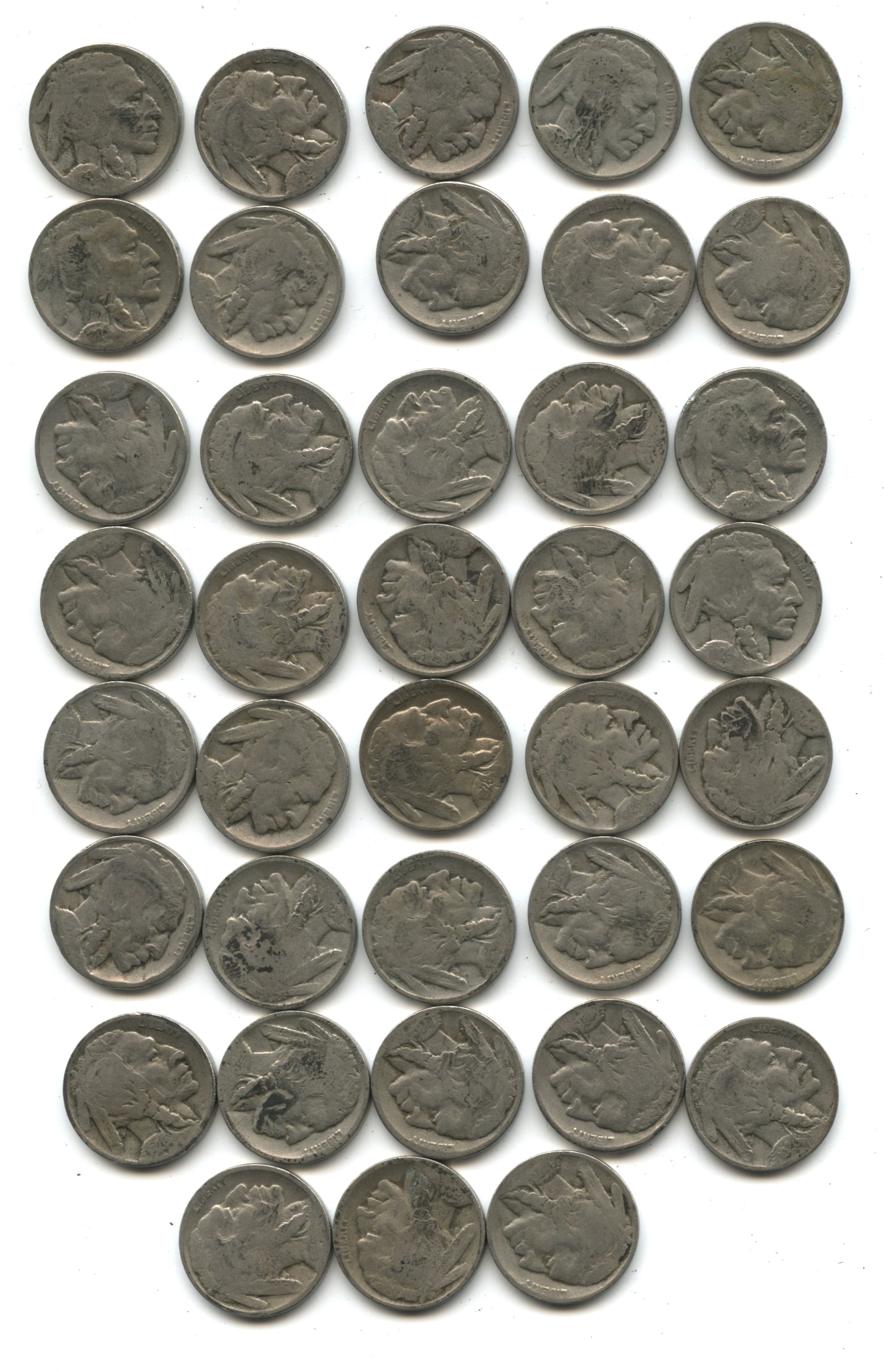 1926-D Buffalo Nickel AG-3 Partial Roll #i