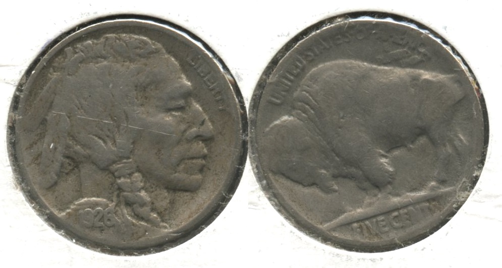 1926-S Buffalo Nickel VG-8 #e Obverse Scratch