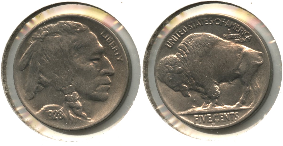 1928-D Buffalo Nickel AU-55