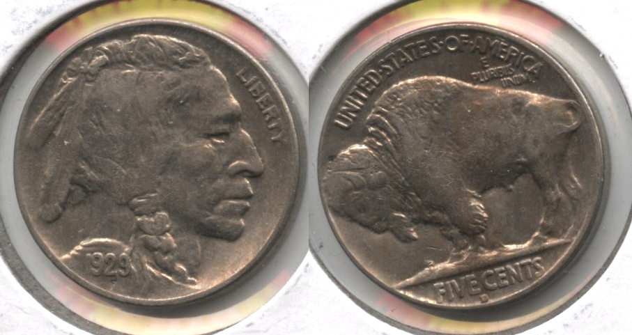 1929-D Buffalo Nickel AU-50 #a