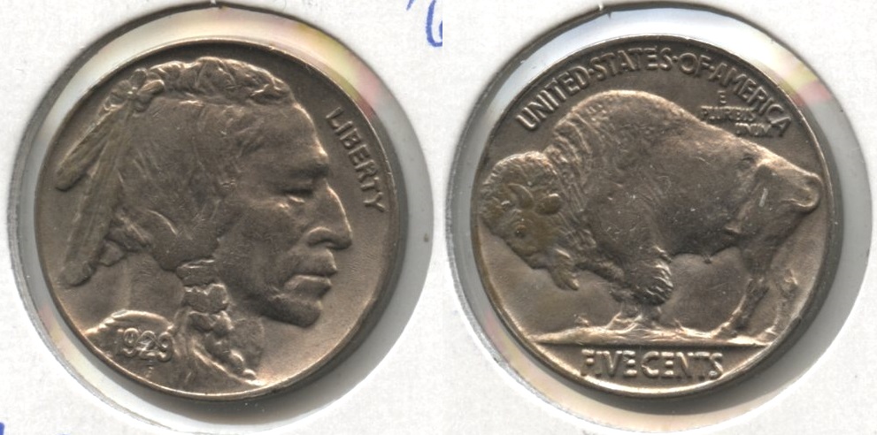 1929 Buffalo Nickel AU-55 #a