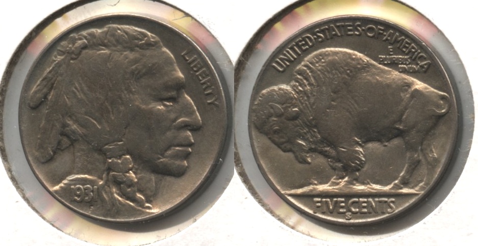 1931-S Buffalo Nickel EF-40