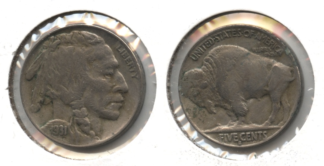 1931-S Buffalo Nickel EF-40 #c Reverse Spots