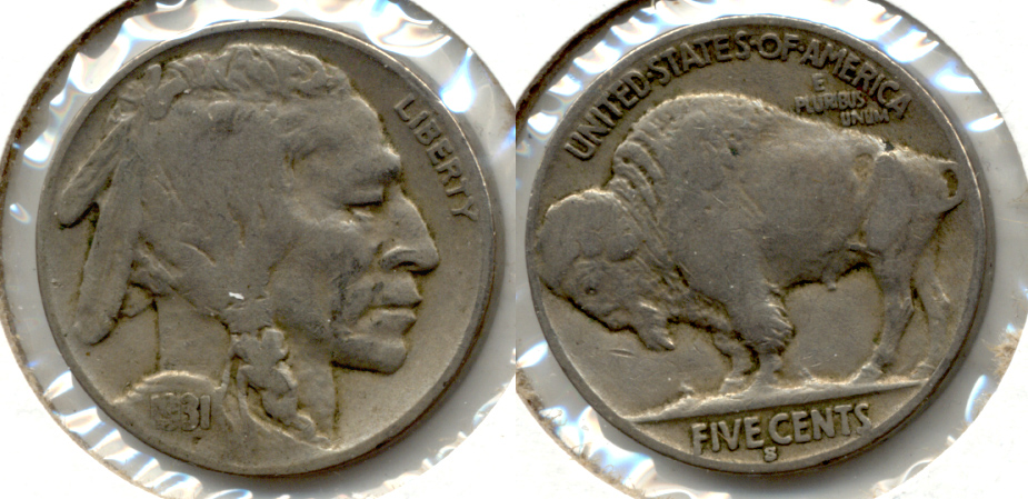 1931-S Buffalo Nickel Fine-12 b
