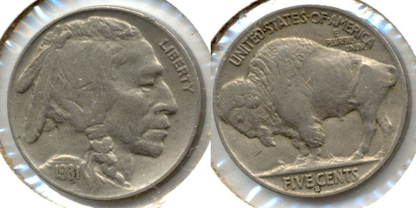 1931-S Buffalo Nickel VF-20