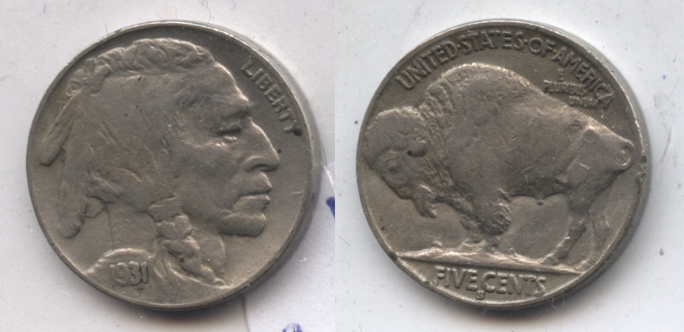 1931-S Buffalo Nickel VF-20 #a
