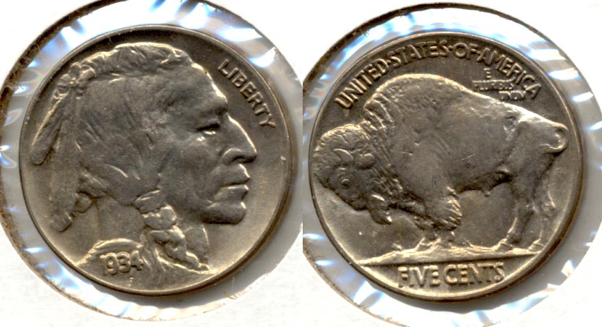 1934 Buffalo Nickel AU-50