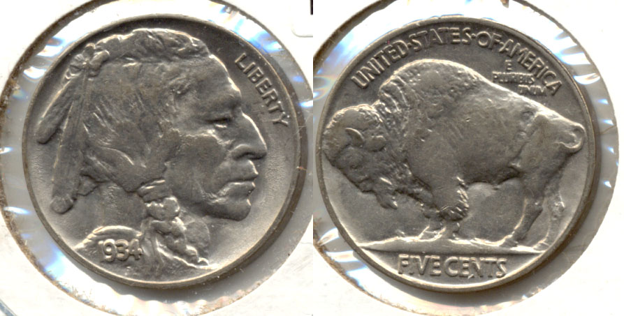 1934 Buffalo Nickel AU-50 a