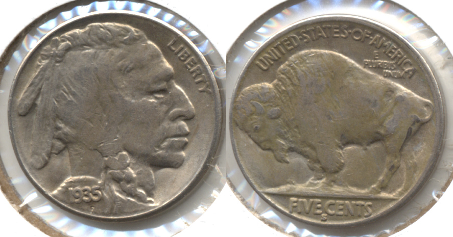 1935-S Buffalo Nickel AU-50 a