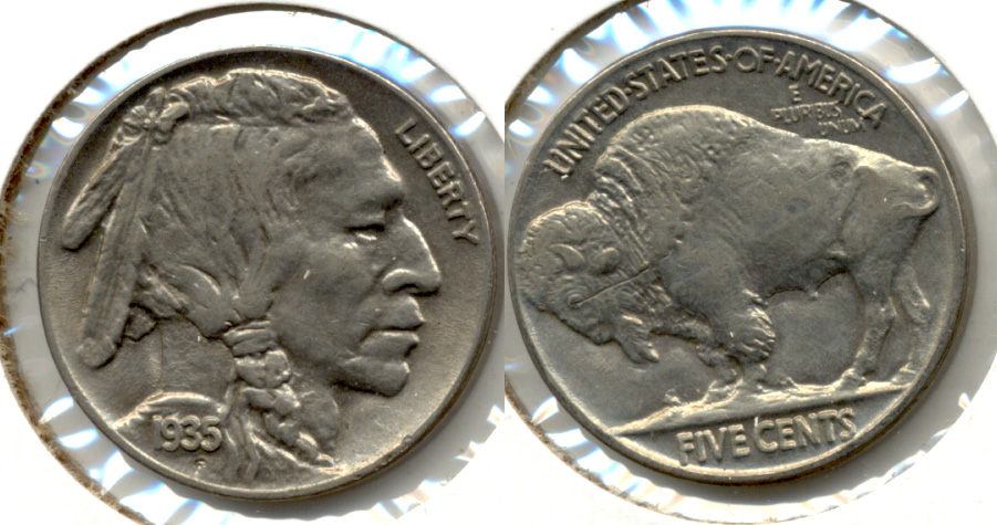 1935 Buffalo Nickel AU-50 g Reverse Scratch