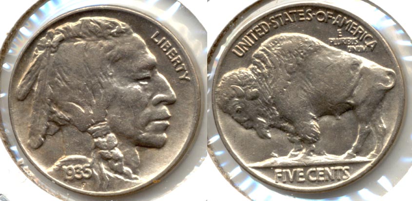 1935 Buffalo Nickel AU-53 a